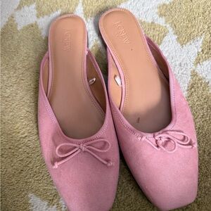J. Crew Pink Bow Flats